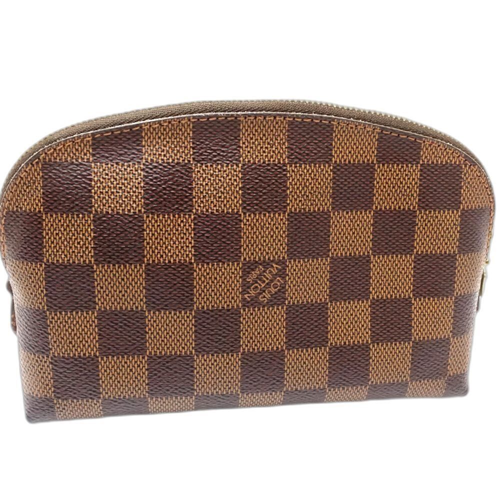 LOUIS VUITTON Authentic Brown Damier Pochette Pouch - Picture 4 of 12
